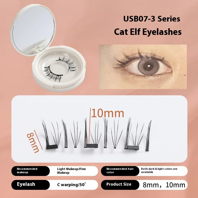 Magnetic False Eyelashes One-Pair Package Natural