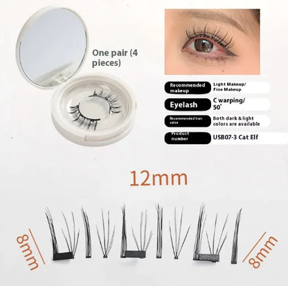 Magnetic False Eyelashes One-Pair Package Natural