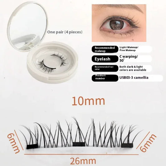 Magnetic False Eyelashes One-Pair Package Natural